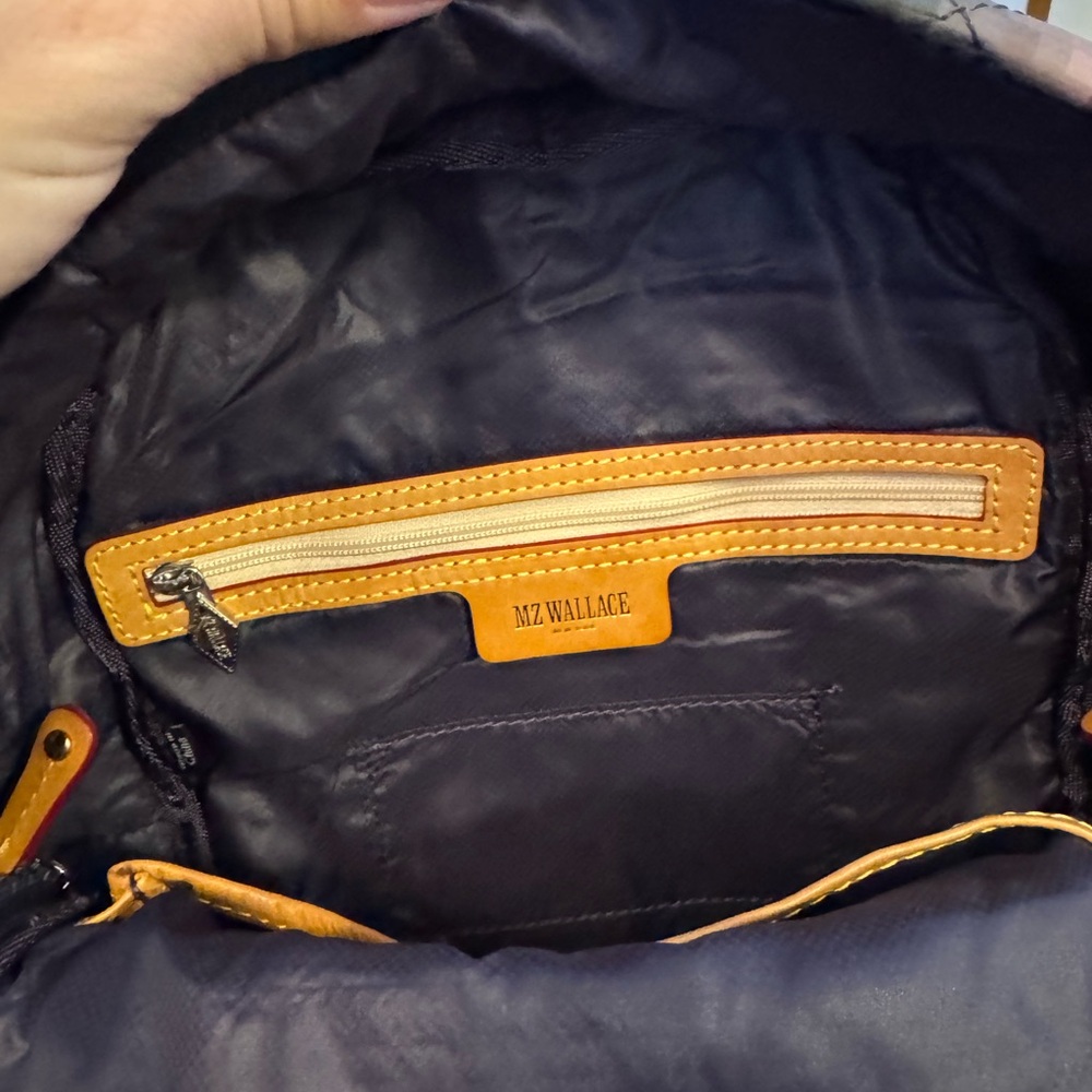 MZ Wallace Quilted Purple and Gray Backpack - Picture 6 of 10